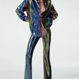 Iridescent Sequin Women's Flare Pants (Colette Pants)